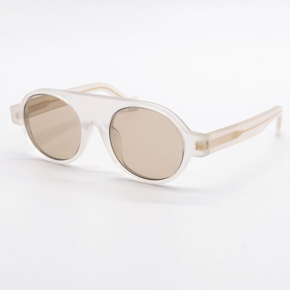 NEW LOEWE LW40020I 21E WHITE BROWN ROUND SUNGLASSES LOEWE - Picture 4 of 9